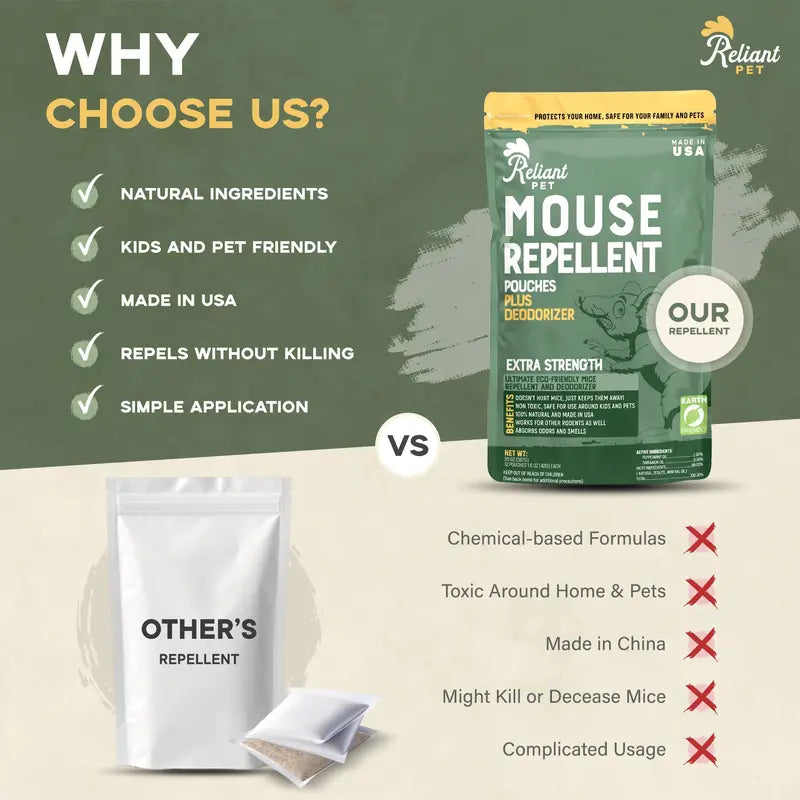 Natural Peppermint Mouse Repellent Pouches for Home