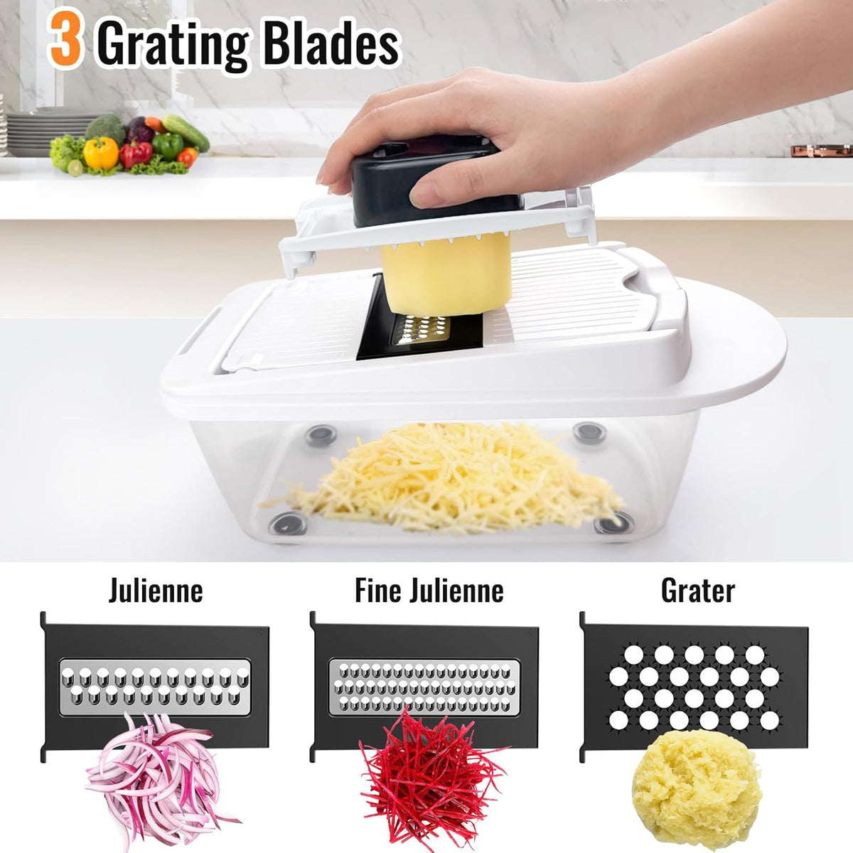 Upgraded version - 15 Blade All-in-1 Master Your Kitchen Prep in Seconds