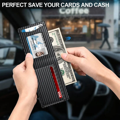 Instant Access RFID Blocking Minimalist Leather Bifold Wallet