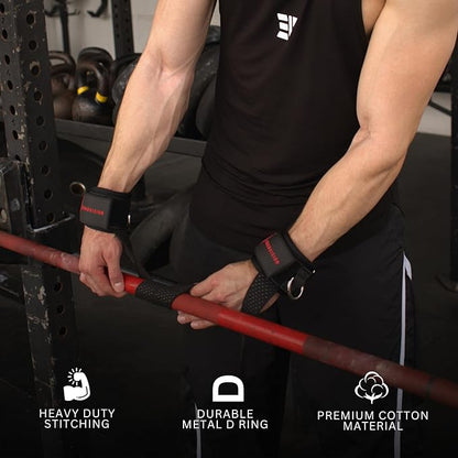 Non-Slip Grip Support with Ultimate D-Ring Lifting Straps