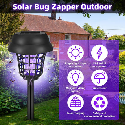 Solar Bug Zapper Light – UV Insect Control & Ambient Garden Lighting for Outdoor Spaces