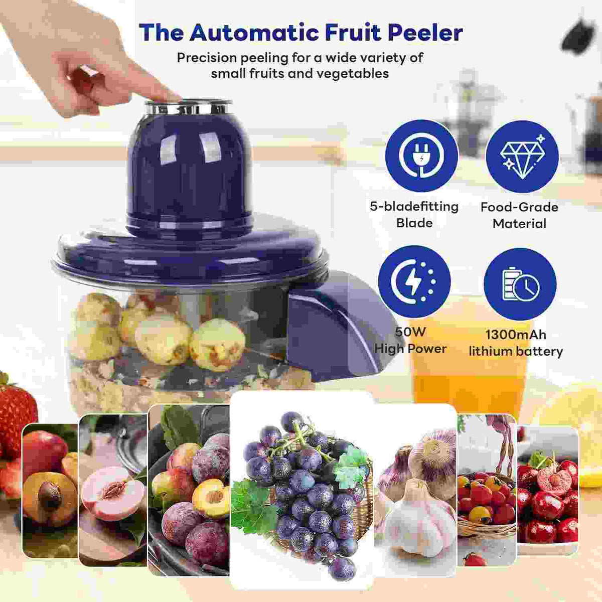 Effortless Hands-Free Automatic Small Fruit Peeler Machine