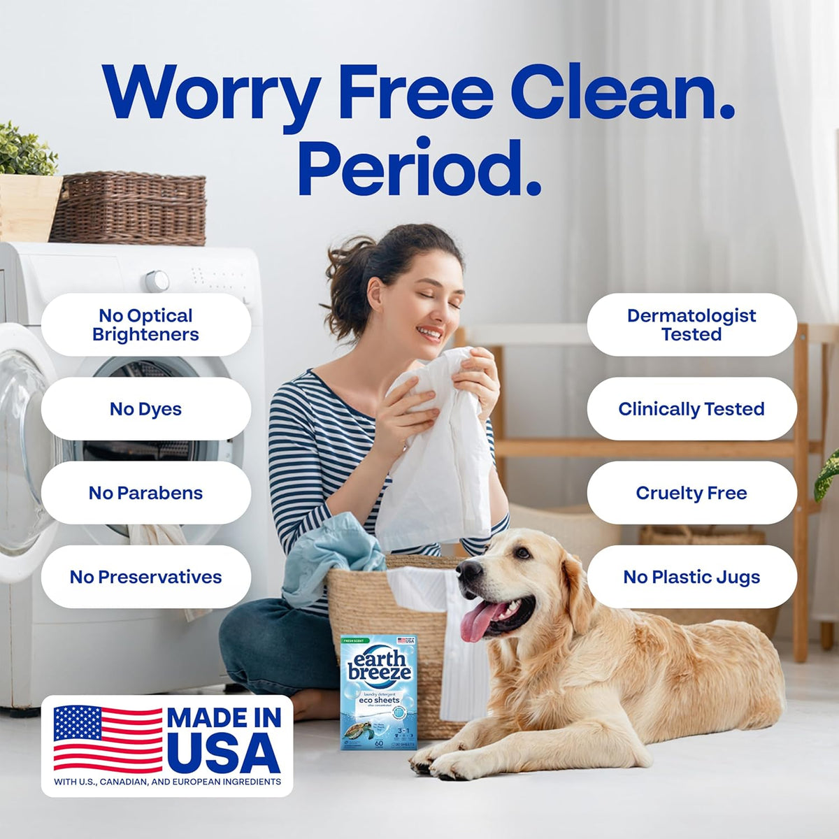 Eco-Friendly Laundry Sheets: Powerful Clean, Zero Waste.