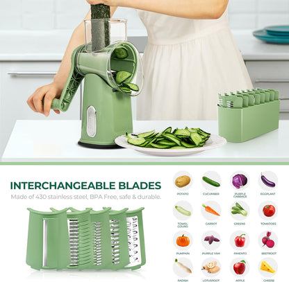 Professional 5-in-1 Rotary Grinder & Vegetable Slicer