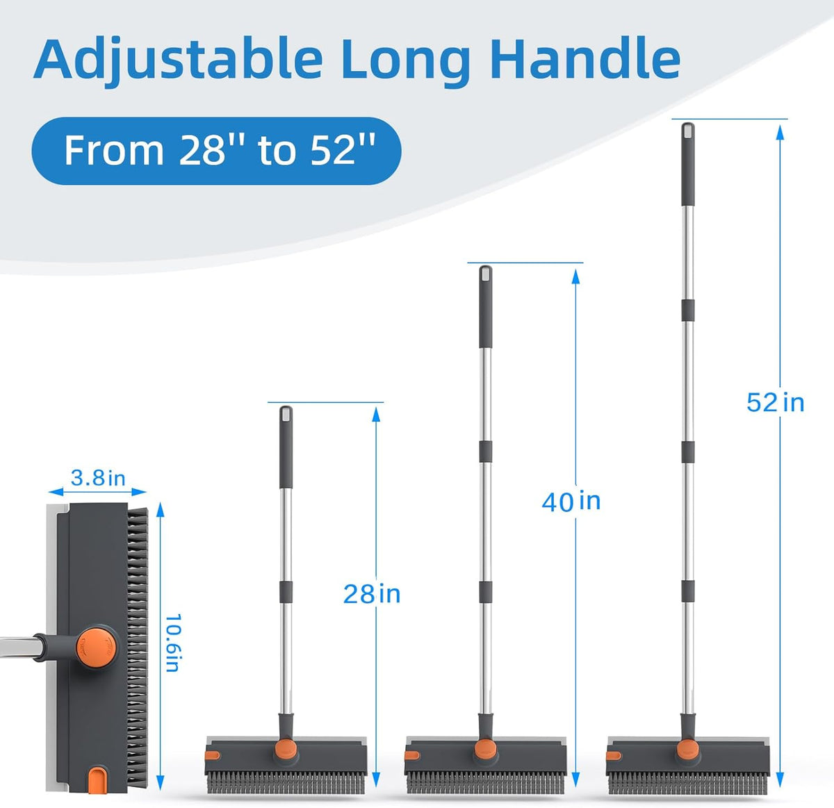 Deep Clean Without Bending: 3-in-1 Power Scrubber