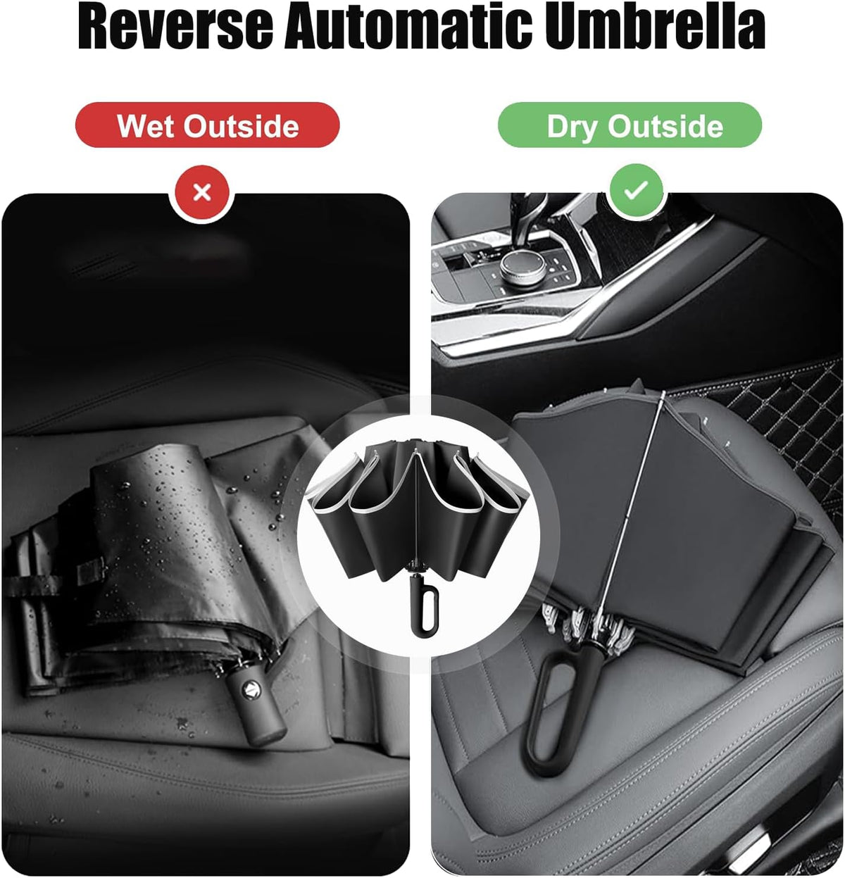 Stay Dry, Stay Safe — The Ultimate Inverted Umbrella.