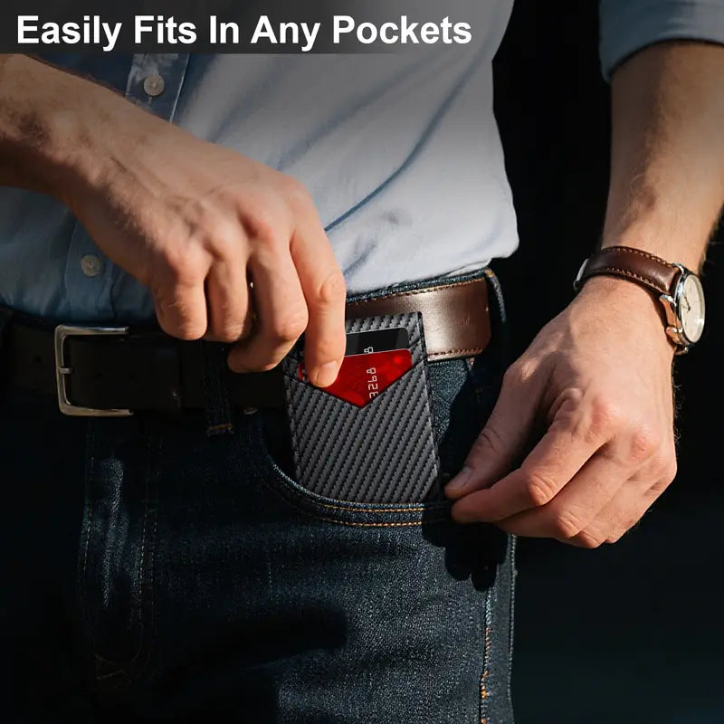 Instant Access RFID Blocking Minimalist Leather Bifold Wallet
