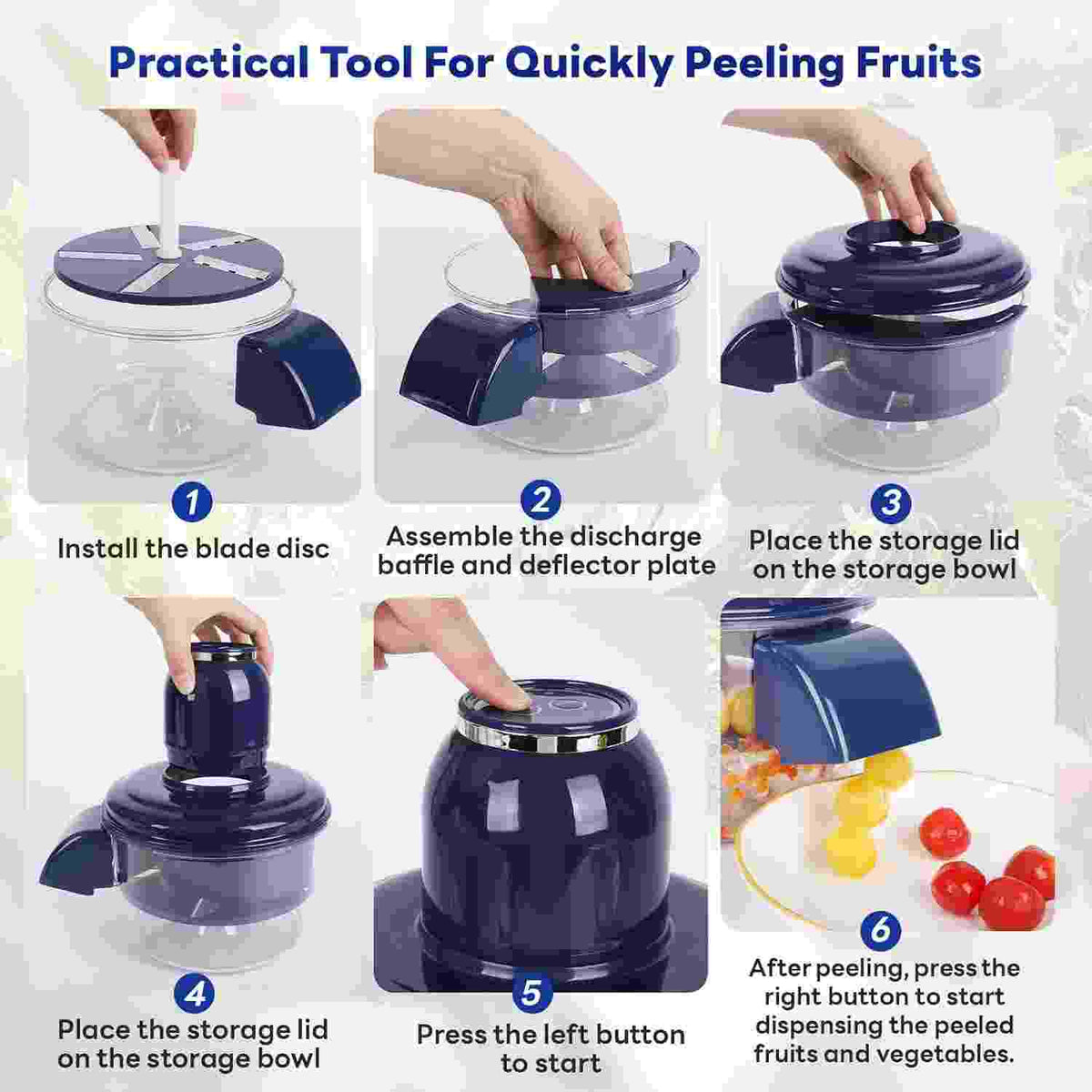 Effortless Hands-Free Automatic Small Fruit Peeler Machine