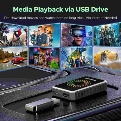 Instant Video Streaming with 3-in-1 Wireless CarPlay Adapter