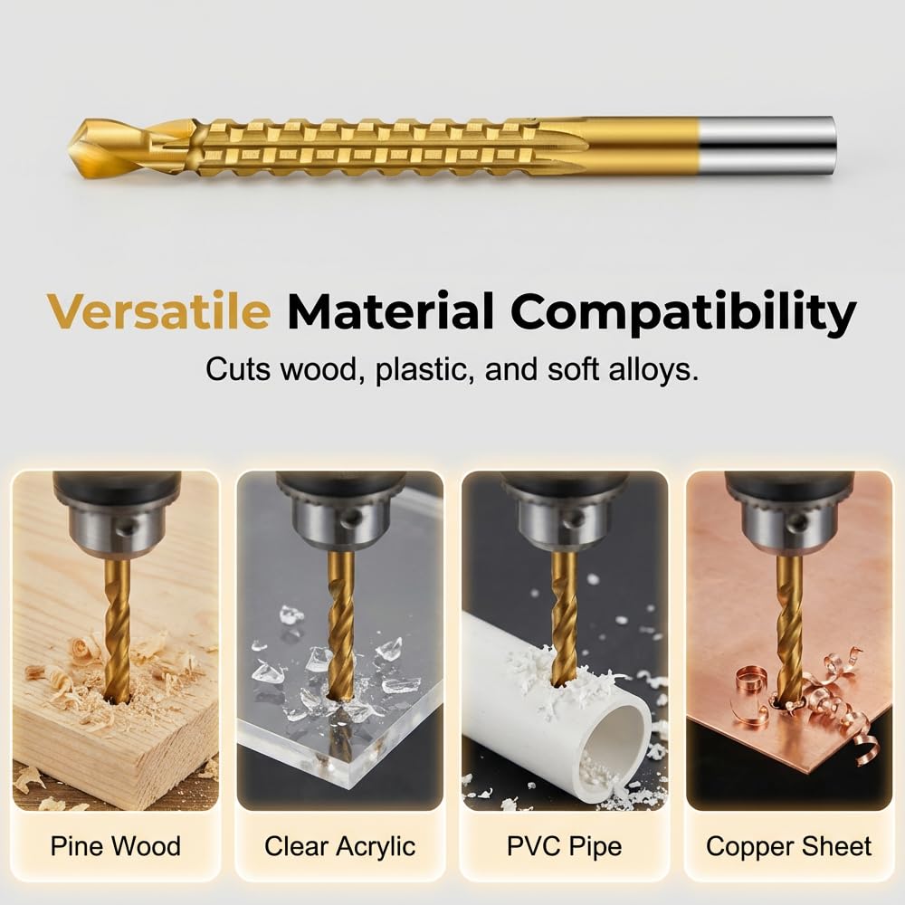 Ultimate Titanium Saw Drill Bit Set – Drill, Cut & Side-Saw Any Material Instantly