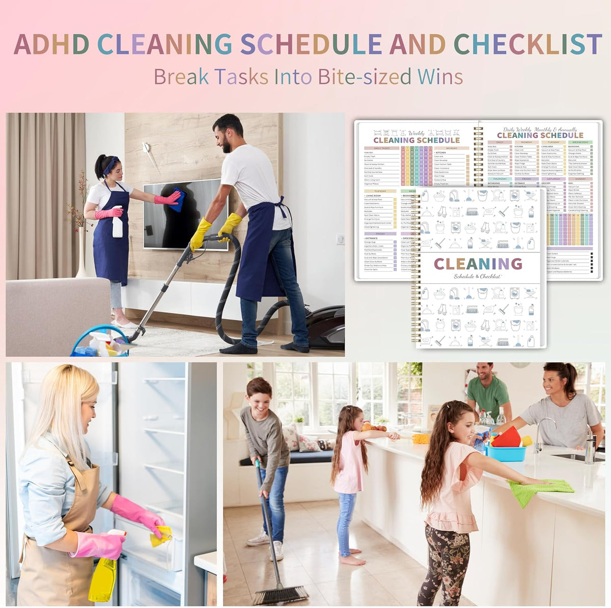 Never Forget a Cleaning Task Again With This Cleaning Schedule & Checklist Planner