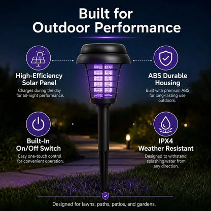 Solar Bug Zapper Light – UV Insect Control & Ambient Garden Lighting for Outdoor Spaces