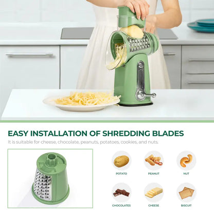 Professional 5-in-1 Rotary Grinder & Vegetable Slicer