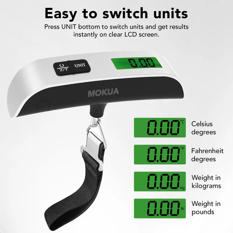Know your luggage weight in seconds with a compact digital scale trusted by travelers worldwide