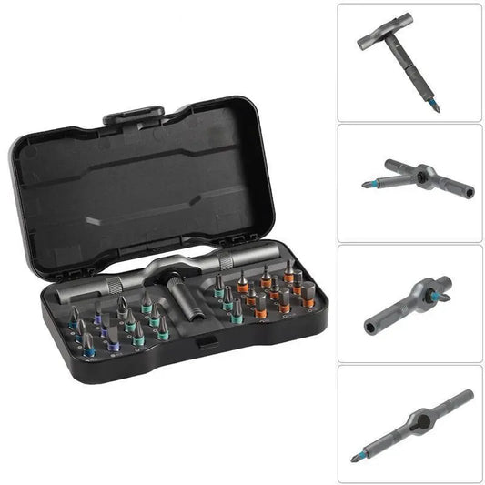 Ratchet Screwdriver – 24-In-1 Transformable T-Handle For Effortless Home & Gadget Repair