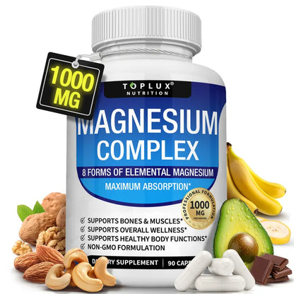 Magnesium Capsules – 8-In-1 High-Absorption Complex For Deep Sleep & Stress Relief