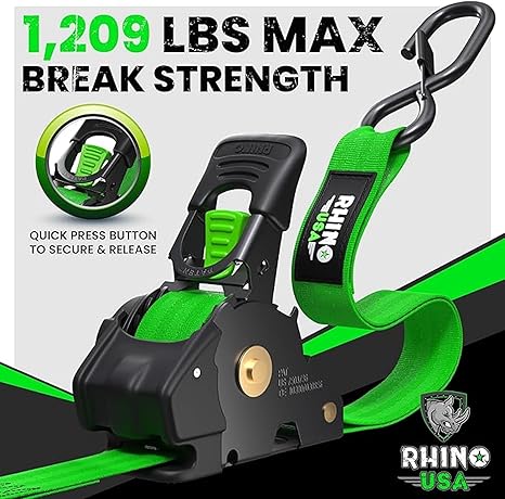 Professional Automatic Retractable Ratchet Tie-Down Straps