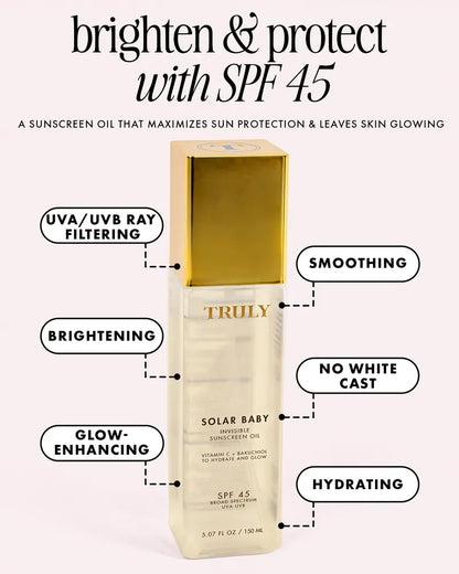 Sunscreen Oil – Truly Invisible SPF 45 Shield For Ultimate Hydrated Glow