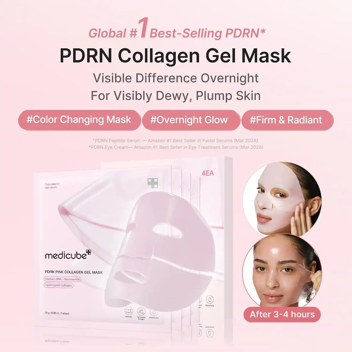 PDRN Pink Collagen Gel Mask – Color-Changing Absorption For Overnight Glass Glow