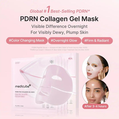 PDRN Pink Collagen Gel Mask – Color-Changing Absorption For Overnight Glass Glow