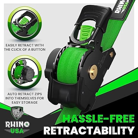 Professional Automatic Retractable Ratchet Tie-Down Straps