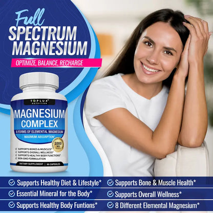 Magnesium Capsules – 8-In-1 High-Absorption Complex For Deep Sleep & Stress Relief