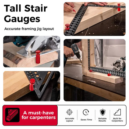 Tall Stair Gauges – Extended Slot Framing Jig For Ultra-Precise Layouts