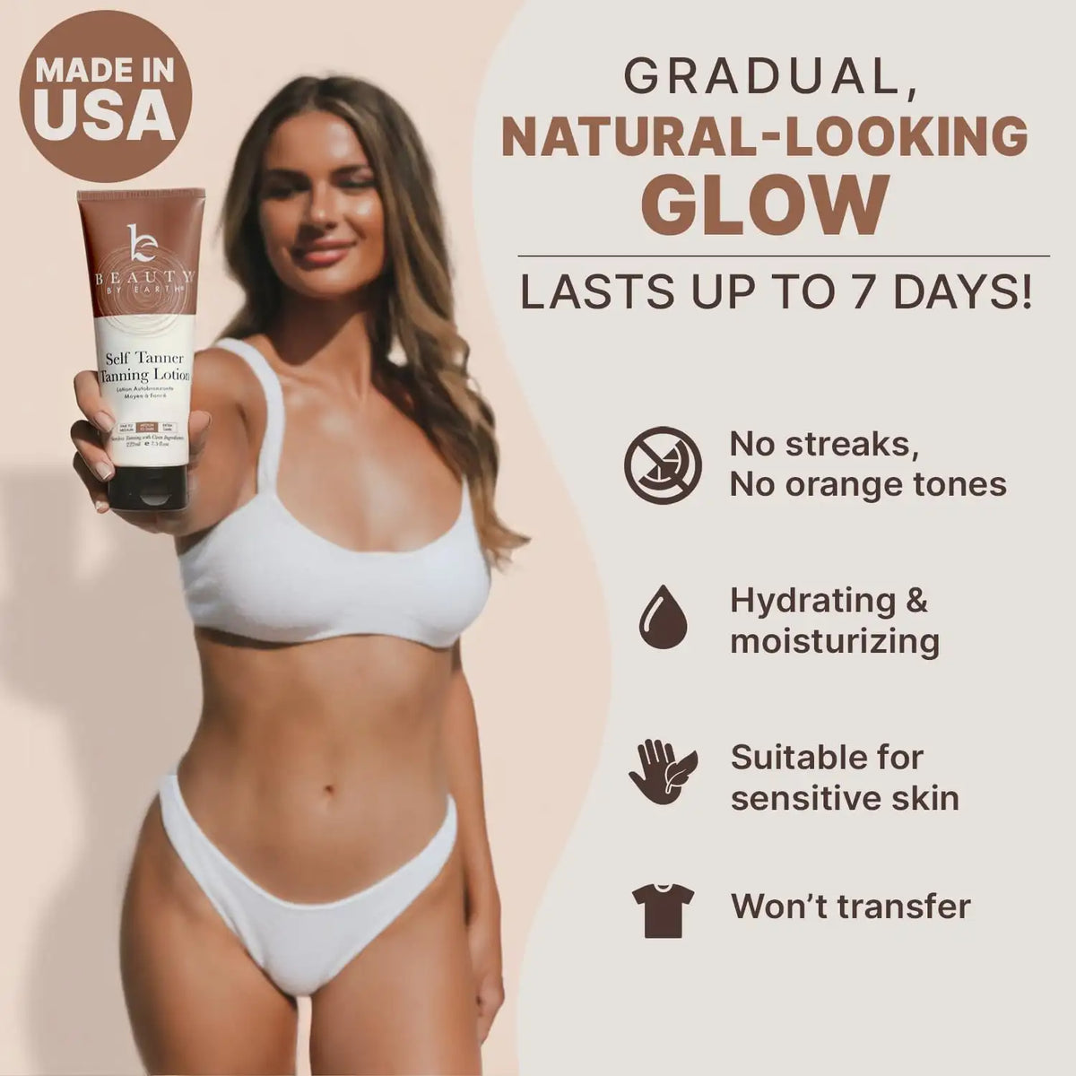 Tanning Lotion Self Tanner - Get a Flawless Natural Sunless Glow Without Streaks