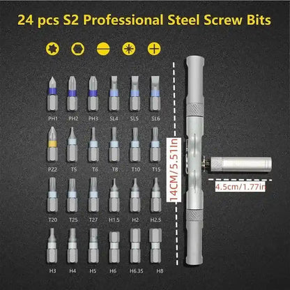Ratchet Screwdriver – 24-In-1 Transformable T-Handle For Effortless Home & Gadget Repair