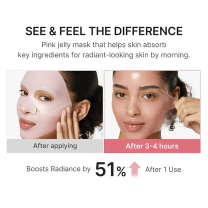 PDRN Pink Collagen Gel Mask – Color-Changing Absorption For Overnight Glass Glow