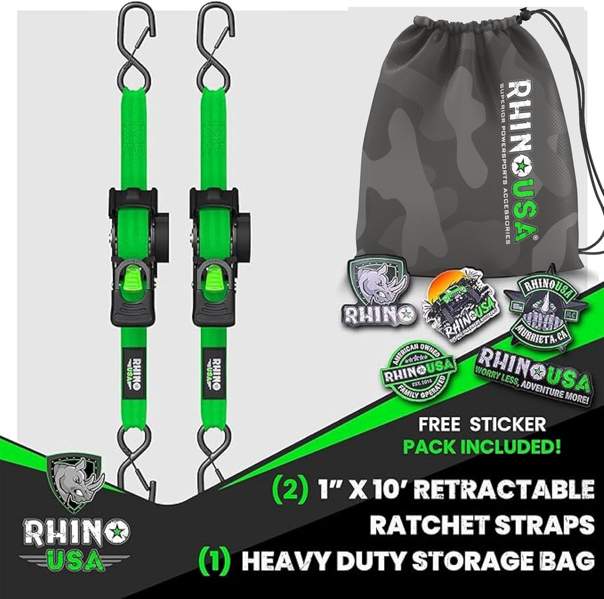 Professional Automatic Retractable Ratchet Tie-Down Straps
