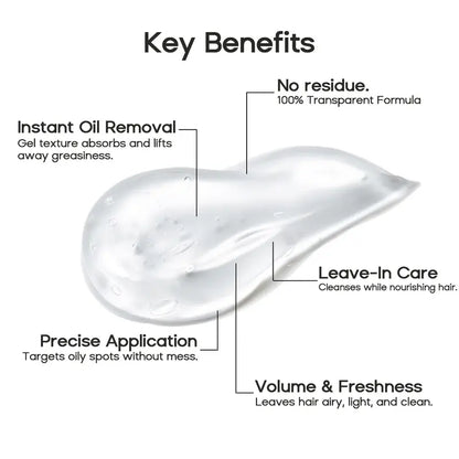 Leave-In Dry Shampoo Gel – Oil-Absorbing, Waterless Formula for Fresh, Voluminous Hair
