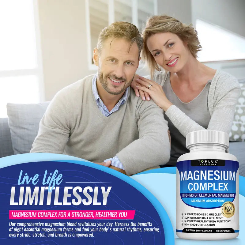Magnesium Capsules – 8-In-1 High-Absorption Complex For Deep Sleep & Stress Relief