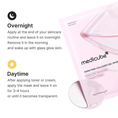 PDRN Pink Collagen Gel Mask – Color-Changing Absorption For Overnight Glass Glow