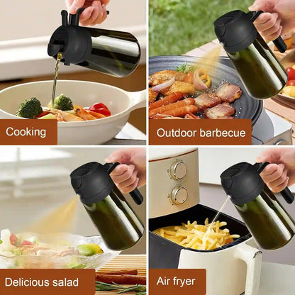 Oil Sprayer & Dispenser – Dual-Function 2-in-1 Glass For Flavor-Controlled Smart Cooking