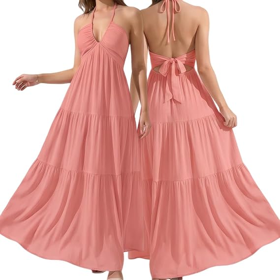 Summer Sun Dresses for Women – Backless Halter Tie Design For Perfect Beach Vacation
