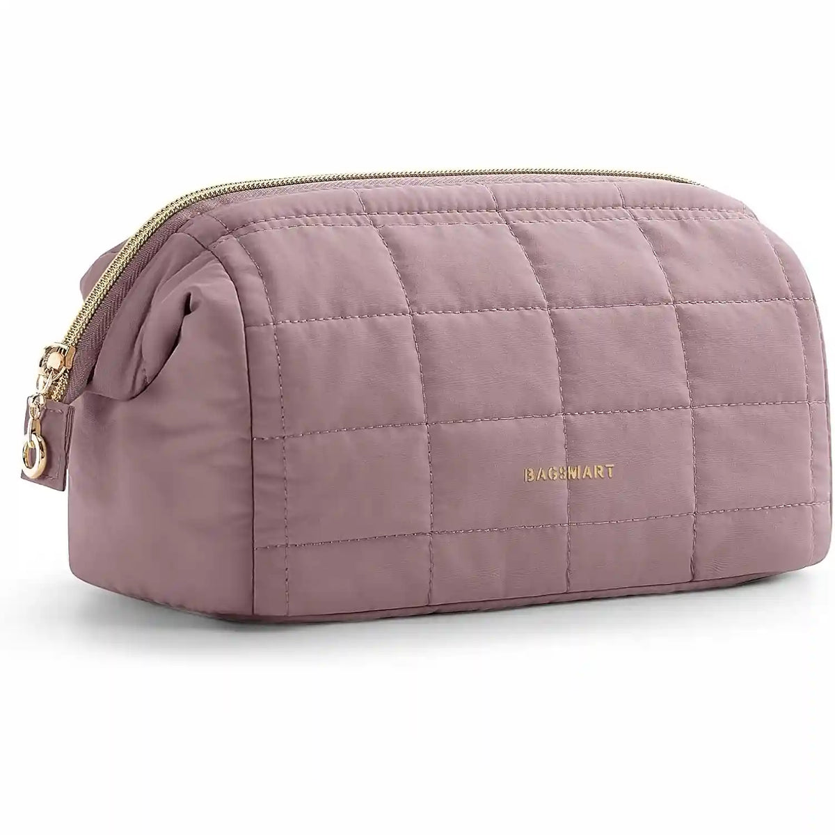 Puffy Cosmetic Bag – Wide-Open Wire Frame For Effortless Beauty Access