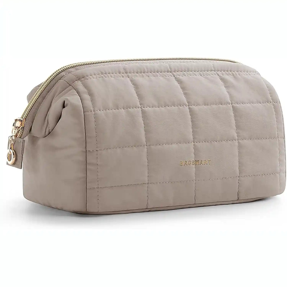 Puffy Cosmetic Bag – Wide-Open Wire Frame For Effortless Beauty Access