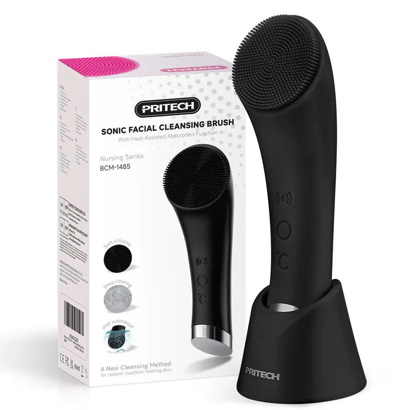 Facial Cleansing Brush – Heatable Sonic Vibration For Flawless Pore Deep Cleansing