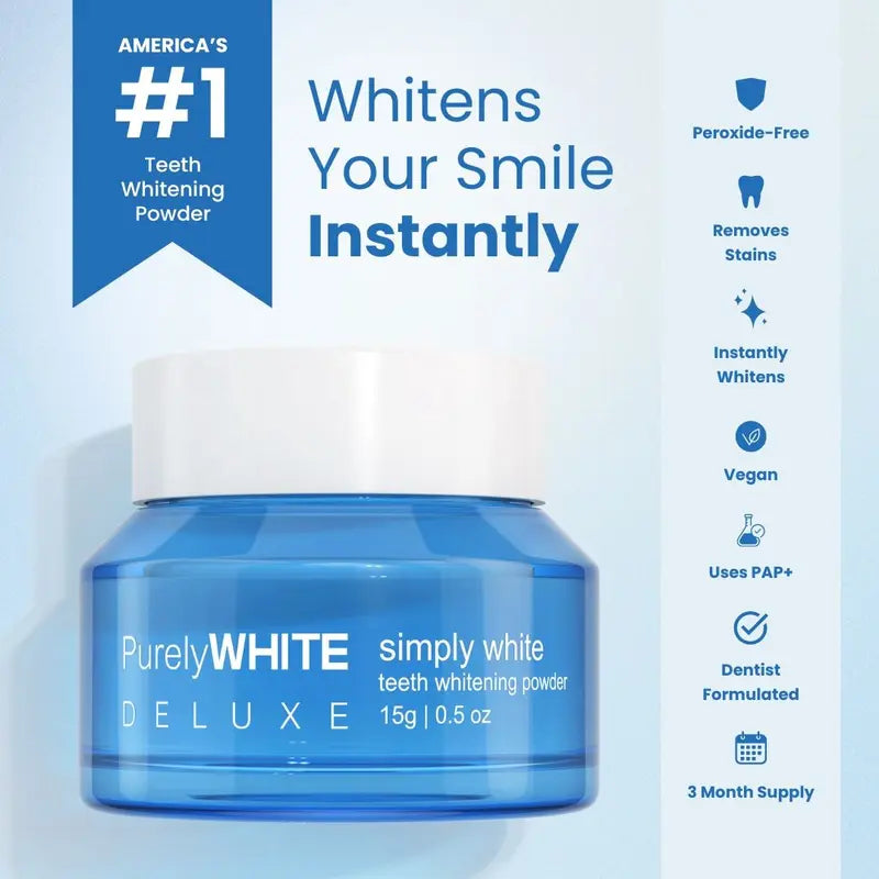 Instant Blue-Tech Yellow Correction for Brighter Teeth - Simply Blue Brightening Powder