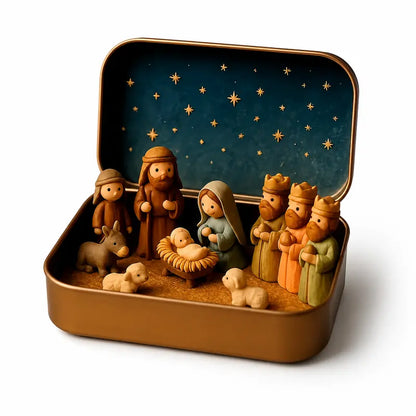 Pocket Size Mini Nativity Scene Set