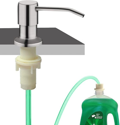 Kitchen Sink Soap Dispenser Kit – 47" Extension Tube Mechanism For Never Refilling Soap