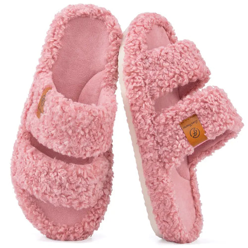 Step On Clouds: Plush Open-Toe Memory Foam House Slippers