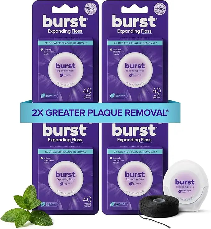 Expanding Dental Floss – Woven Black Microfibers For 2X Greater Plaque Removal