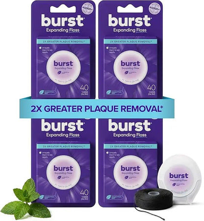 Expanding Dental Floss – Woven Black Microfibers For 2X Greater Plaque Removal