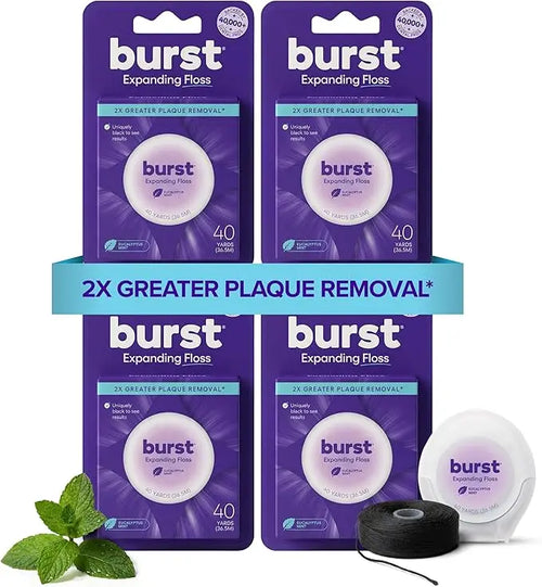 Expanding Dental Floss – Woven Black Microfibers For 2X Greater Plaque Removal
