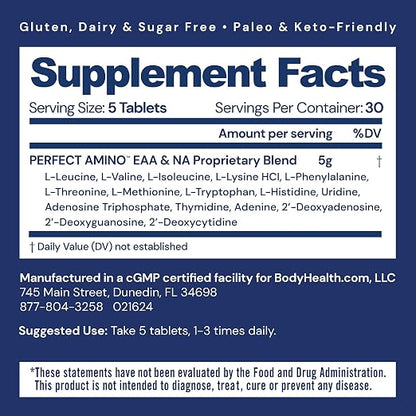 Essential Amino Acid Tablets for Daily Muscle Nutrition Support