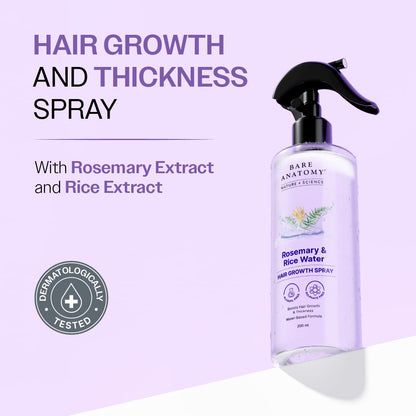 Hair Growth Spray – Natural Rosemary & Rice Water For Thicker, Fuller Hair