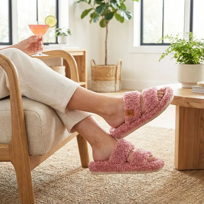 Step On Clouds: Plush Open-Toe Memory Foam House Slippers