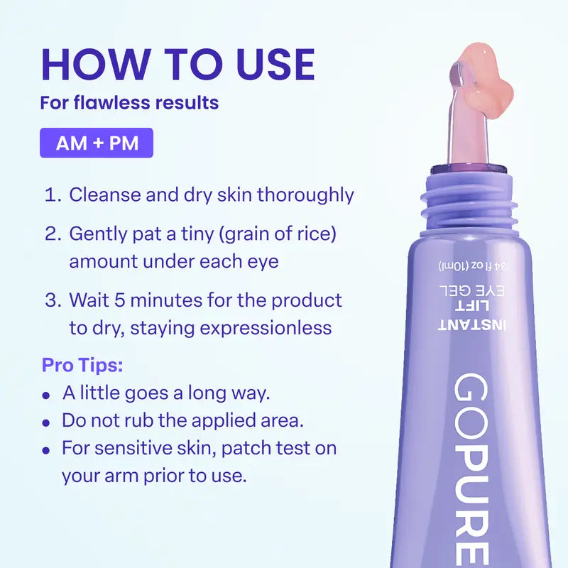 Instant Lift Eye Gel – Biotech Collagen Matrix For Immediate Eye Bag & Wrinkle Reduction